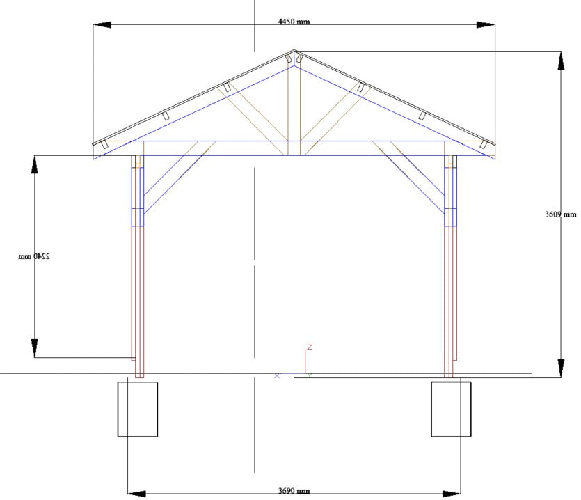 4.5mx6.0m Canopy (Carport / Outside Kitchen / Pergola / BBQ Area)
