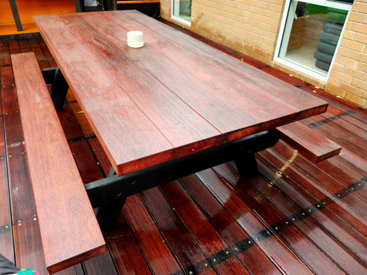 Kwila (Merbau) Picnic Table - 8-10 seater
