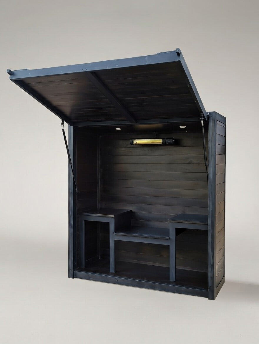 BBQ Enclosure (#1) 2.1m, Base Model, Flip-canopy | Outdoor Kitchen Cover NZ