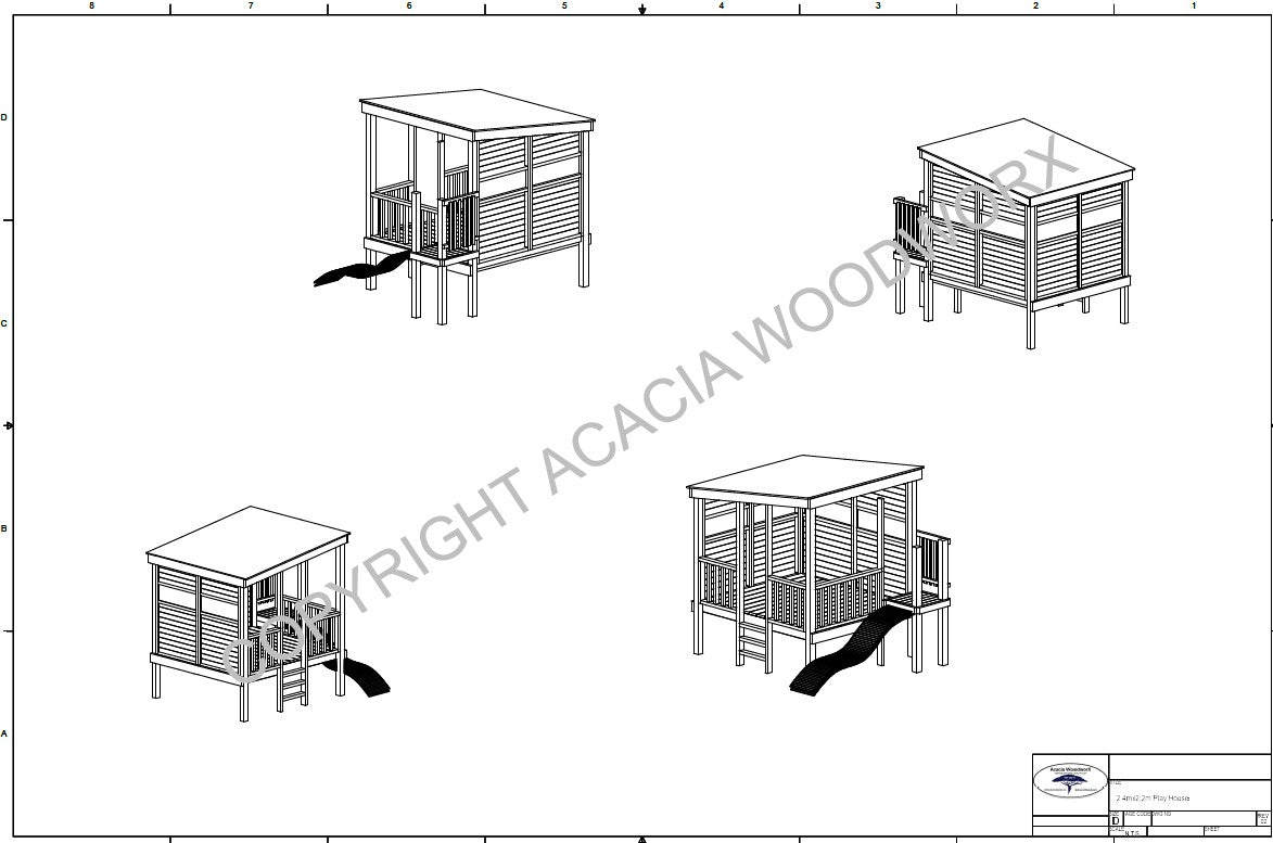 Acacia Playhouse (#2) - Medium Painted