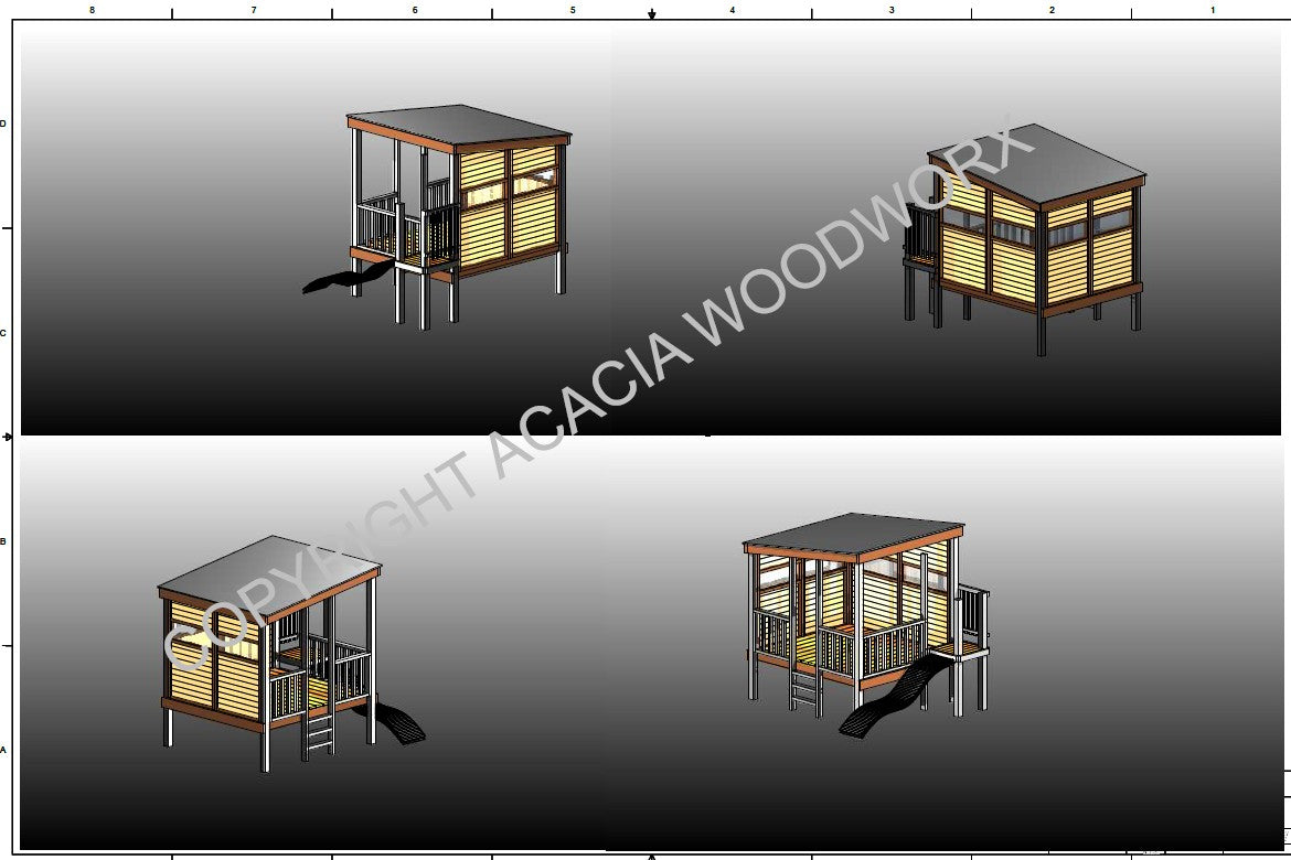 Acacia Playhouse (#2) - Medium Painted