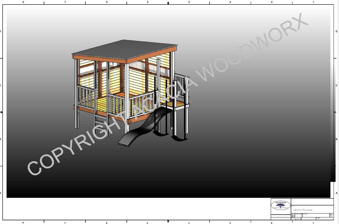 Acacia Playhouse (#2) - Medium & Painted