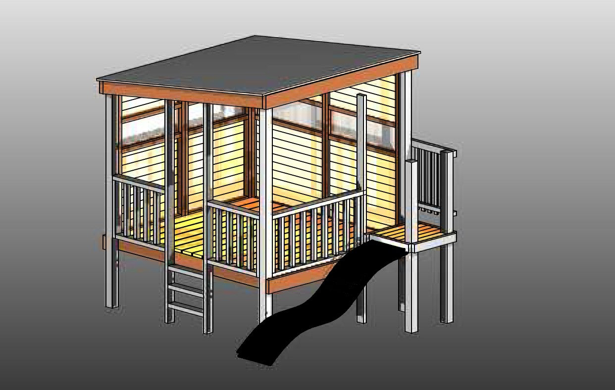 Acacia Playhouse (#2) - Medium & Painted