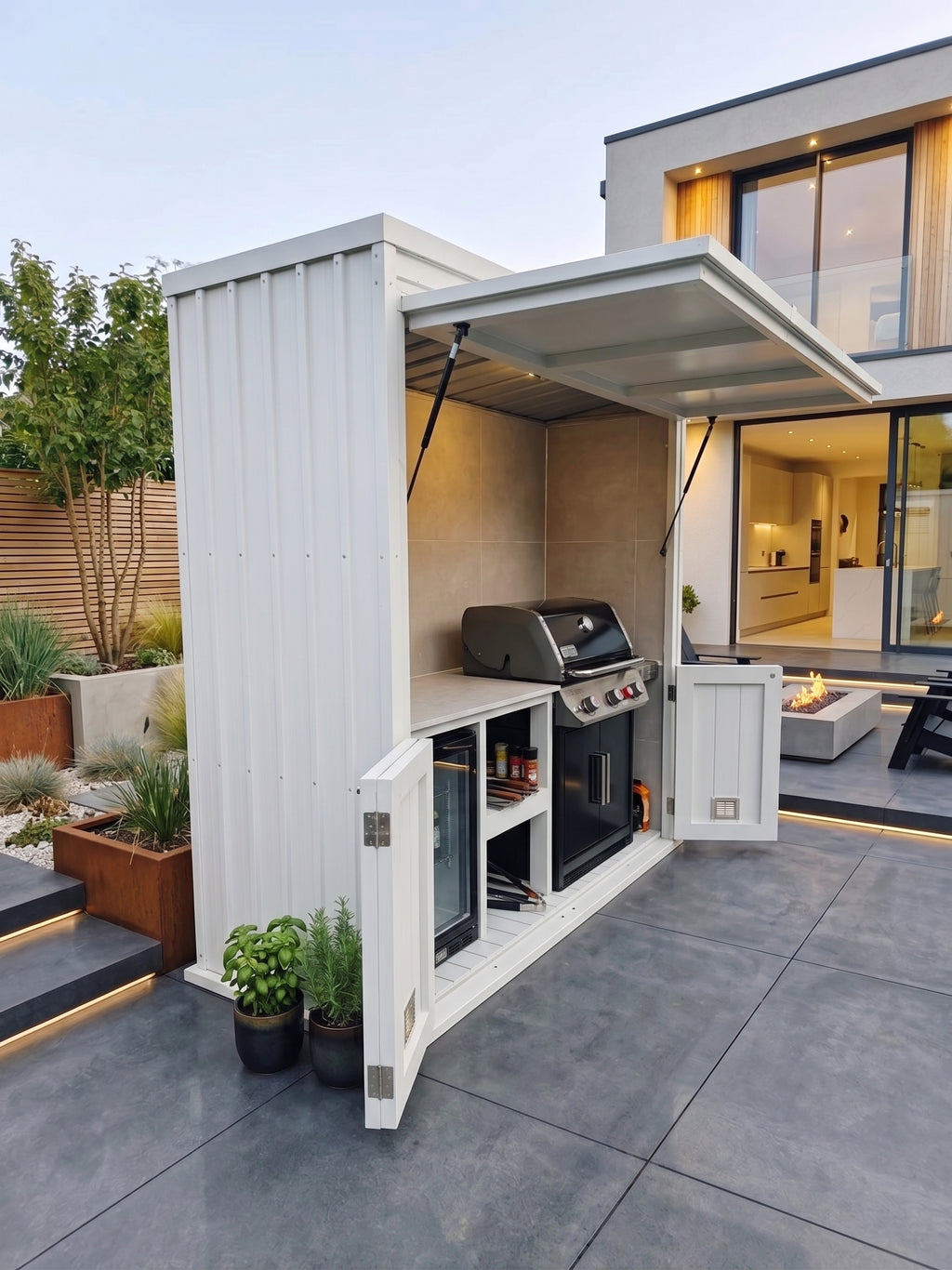BBQ Outdoor Kitchen Enclosure (#6) 2.25m | Custom Built-In | Acacia WoodworX NZ