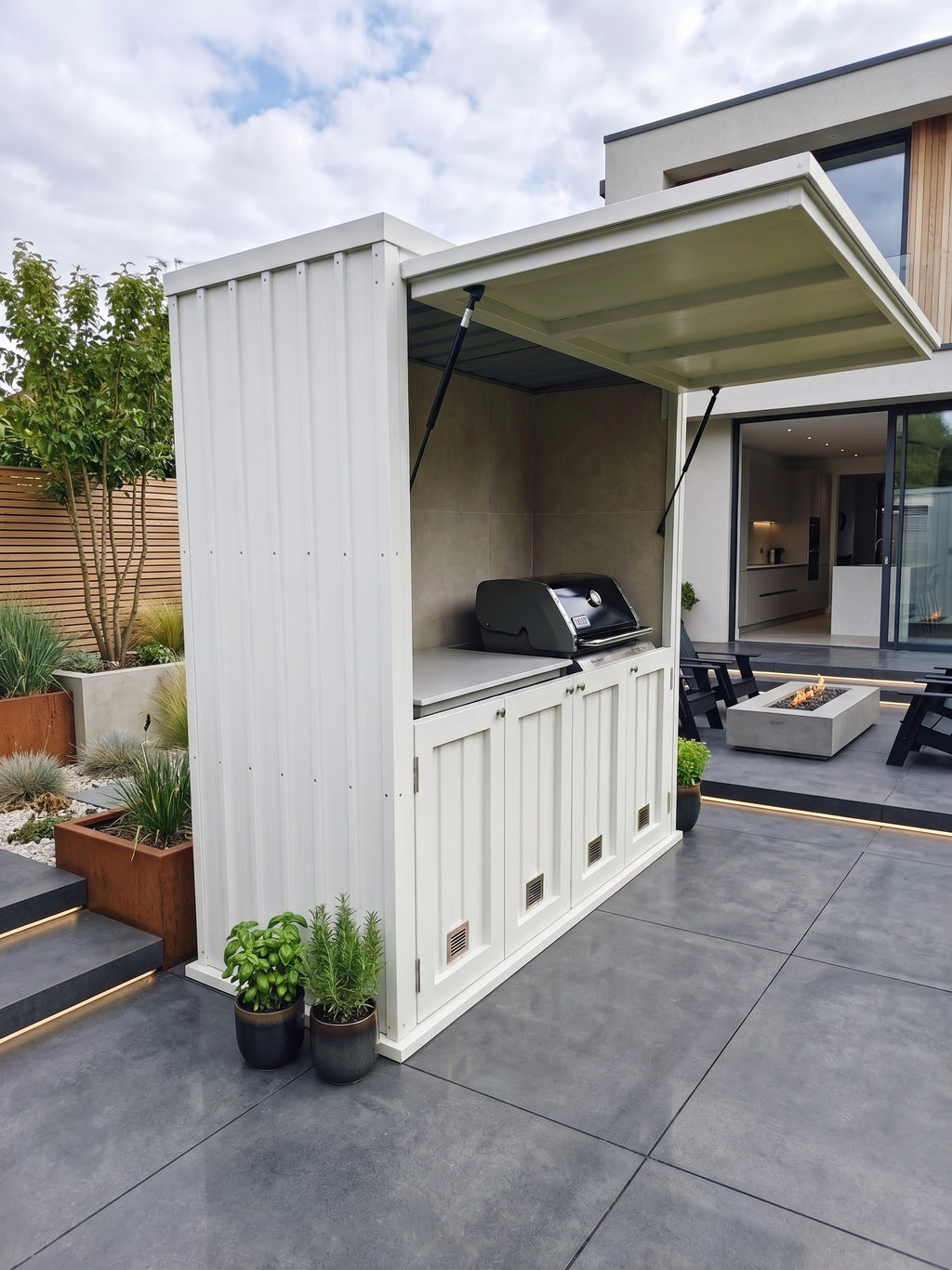 BBQ Outdoor Kitchen Enclosure (#6) 2.25m | Custom Built-In | Acacia WoodworX NZ