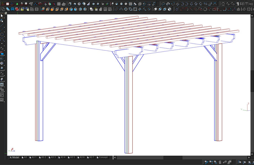 Pergola 4m x 4m | H3.2 SG8 Pine | Freestanding | NZ Made