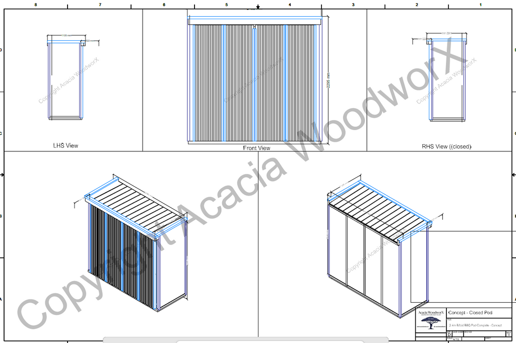 BBQ Bifold Outdoor Kitchen Complete (#8) 2.4m | Matador Built-In | Acacia WoodworX NZ