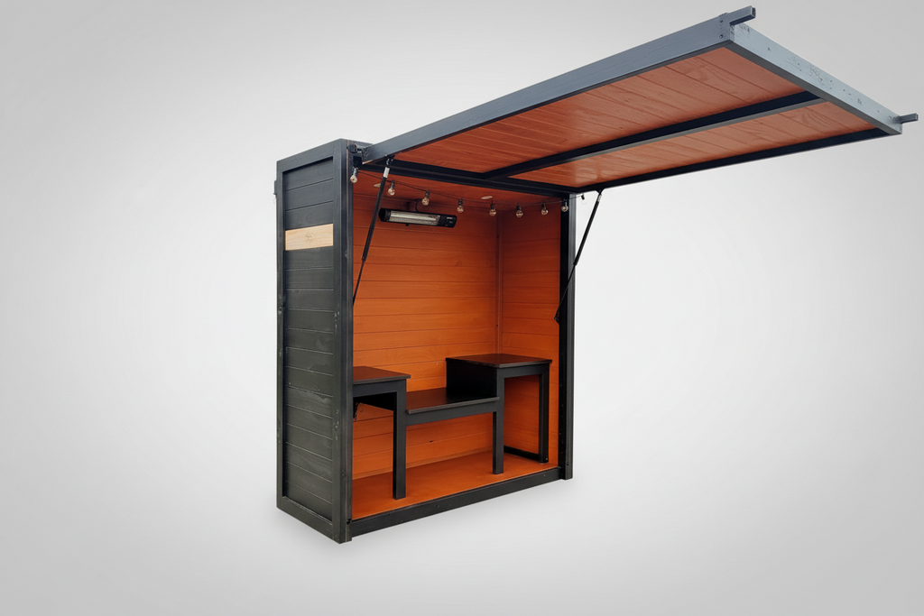 BBQ Enclosure (#1) 2.1m, Base Model, Flip-canopy | Outdoor Kitchen Cover NZ