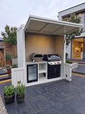 BBQ Outdoor Kitchen Complete (#6) 2.25m | Weber Built-In | Acacia WoodworX NZ