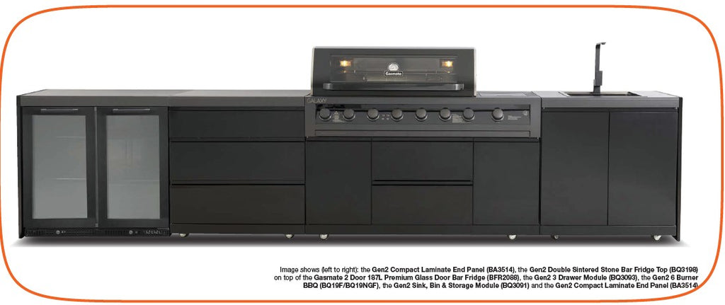 BBQ Enclosure was designed to fit this exact Gasmate Kitchen