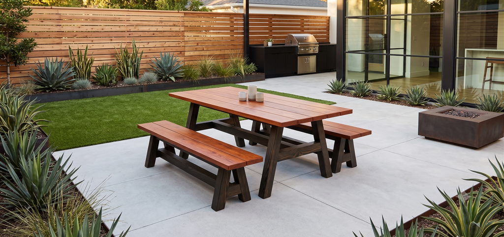 Premium Kwila Table with Benches