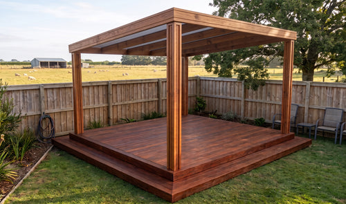 4m x 4m Freestanding Pergola with Installed Twinwall Roof | NZ Made | NZ Made (Copy)
