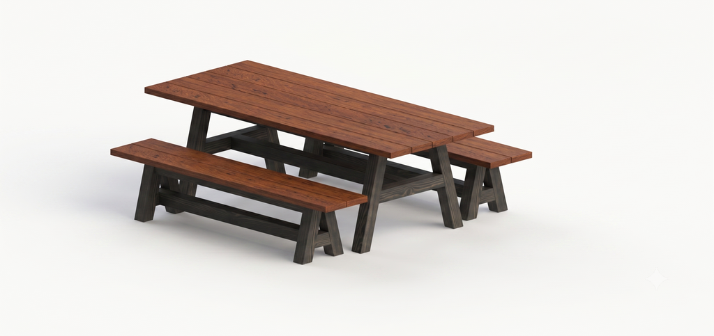 Premium Kwila Table with Benches