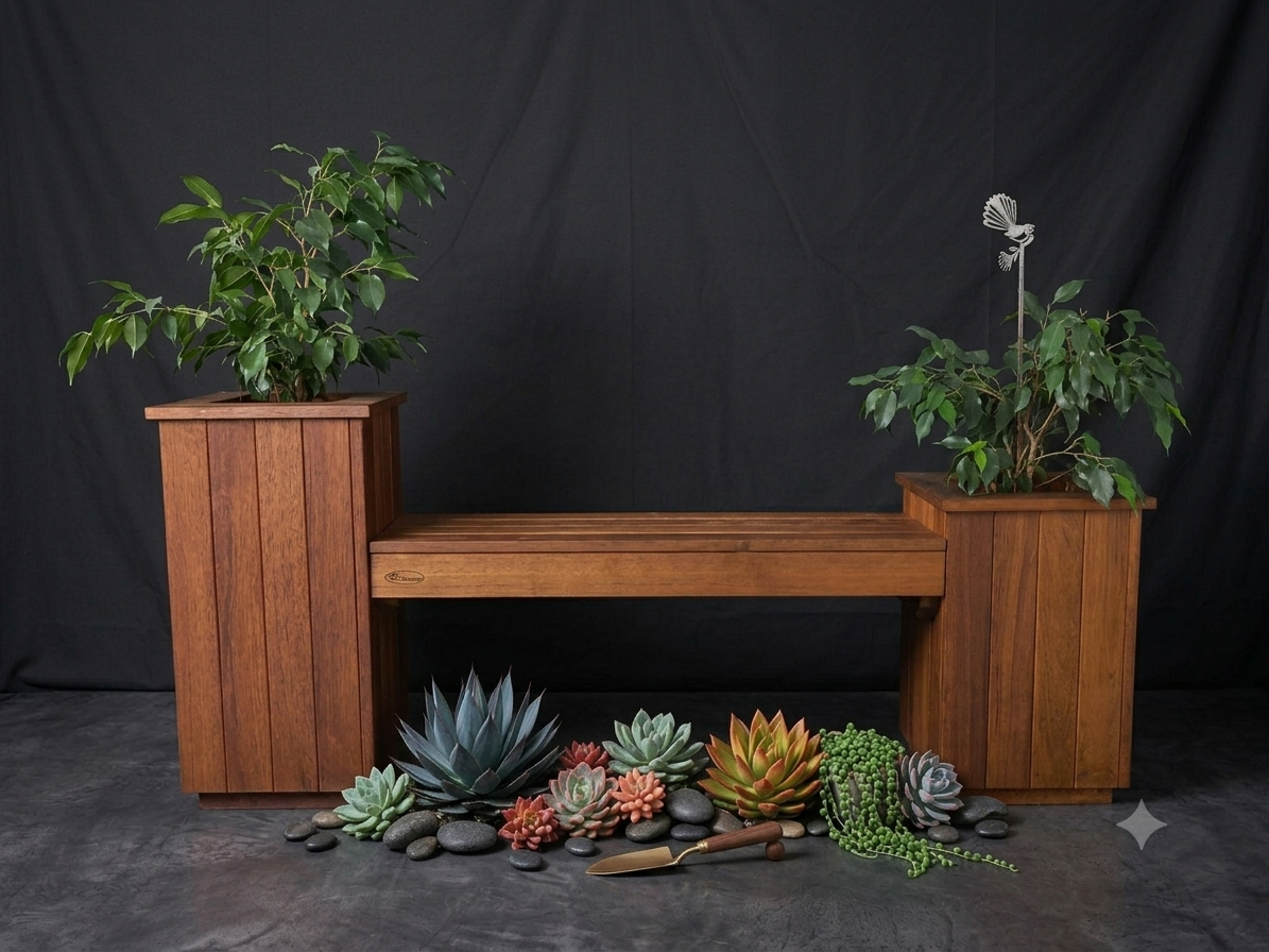 Kwila Modular Planter Bench | Combination #1