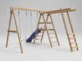 Small Play Frame Set (#3) - with Monkey Bars and Slide