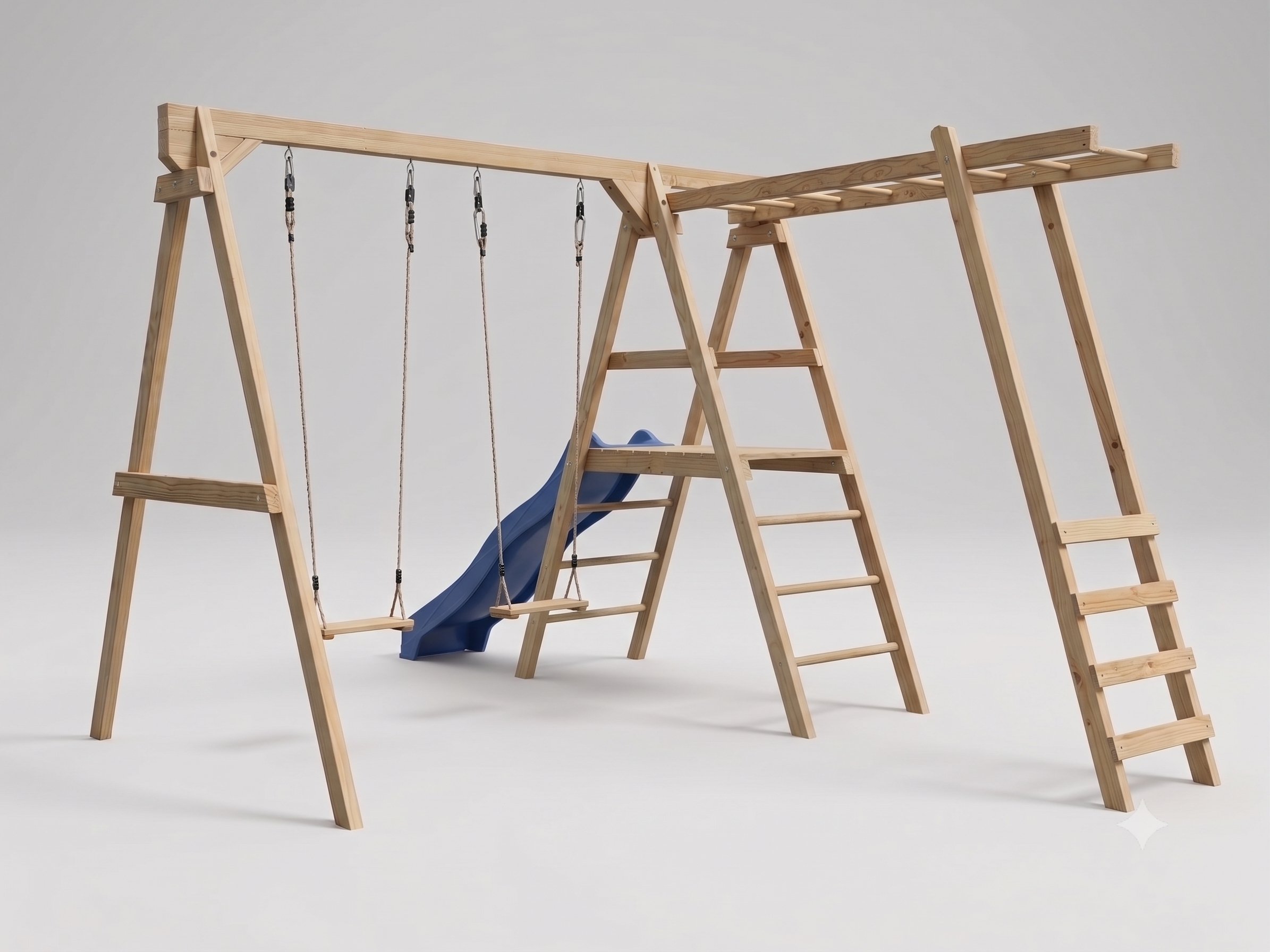 Small Play Frame Set (#3) - with Monkey Bars and Slide