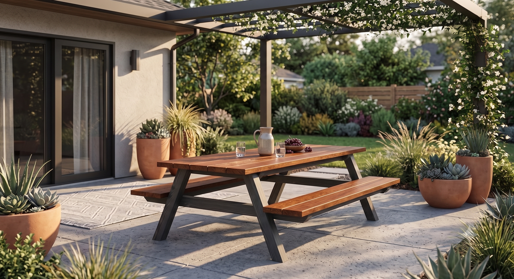 Kwila Picnic Table — Seats 4 to 10+