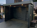 BBQ Enclosure (#2) Bifold Barn Style Doors and Cantilever Roof