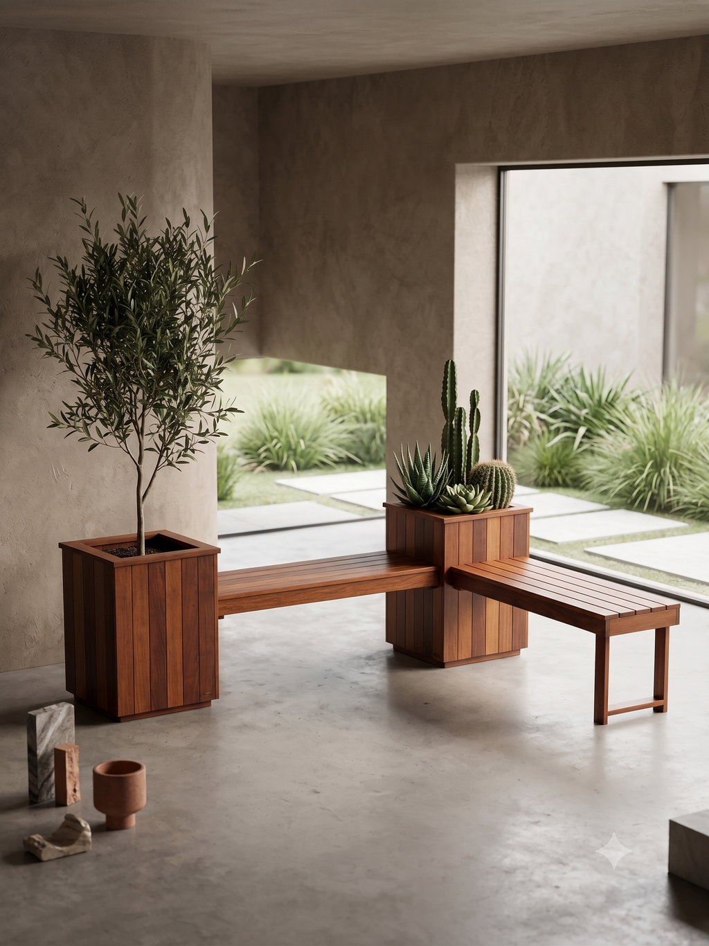Kwila Modular Planter Bench | Combination #7