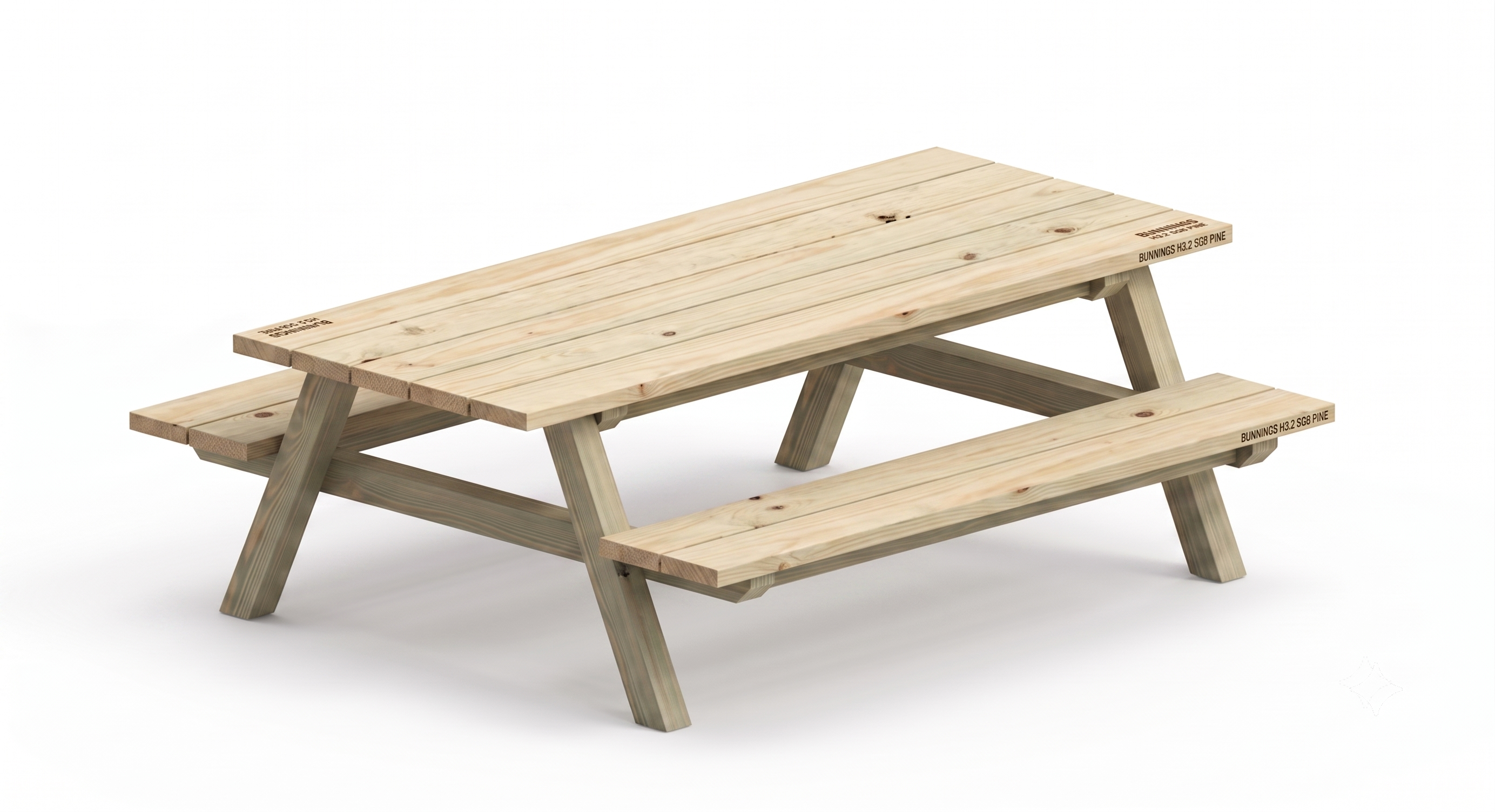 American Contemporary Style Picnic Table - Kwila — Seats 4 to 10+