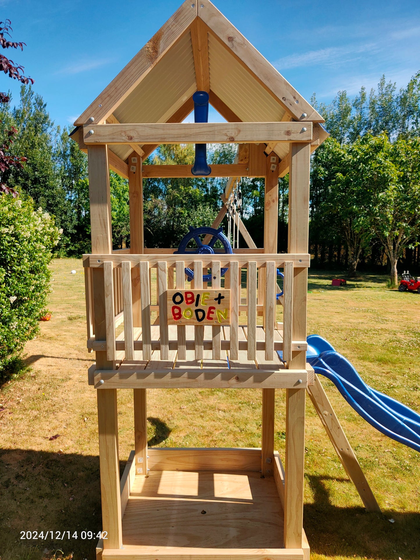 1.2mx1.2m Playground Tower (#5) - with slide and swings