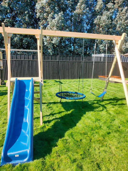 Playground Frame Set (#7) - with Net Swing and Slide