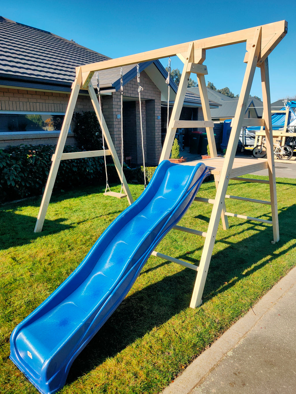 Small Play Frame Set (#2) - Double Swings & Slide