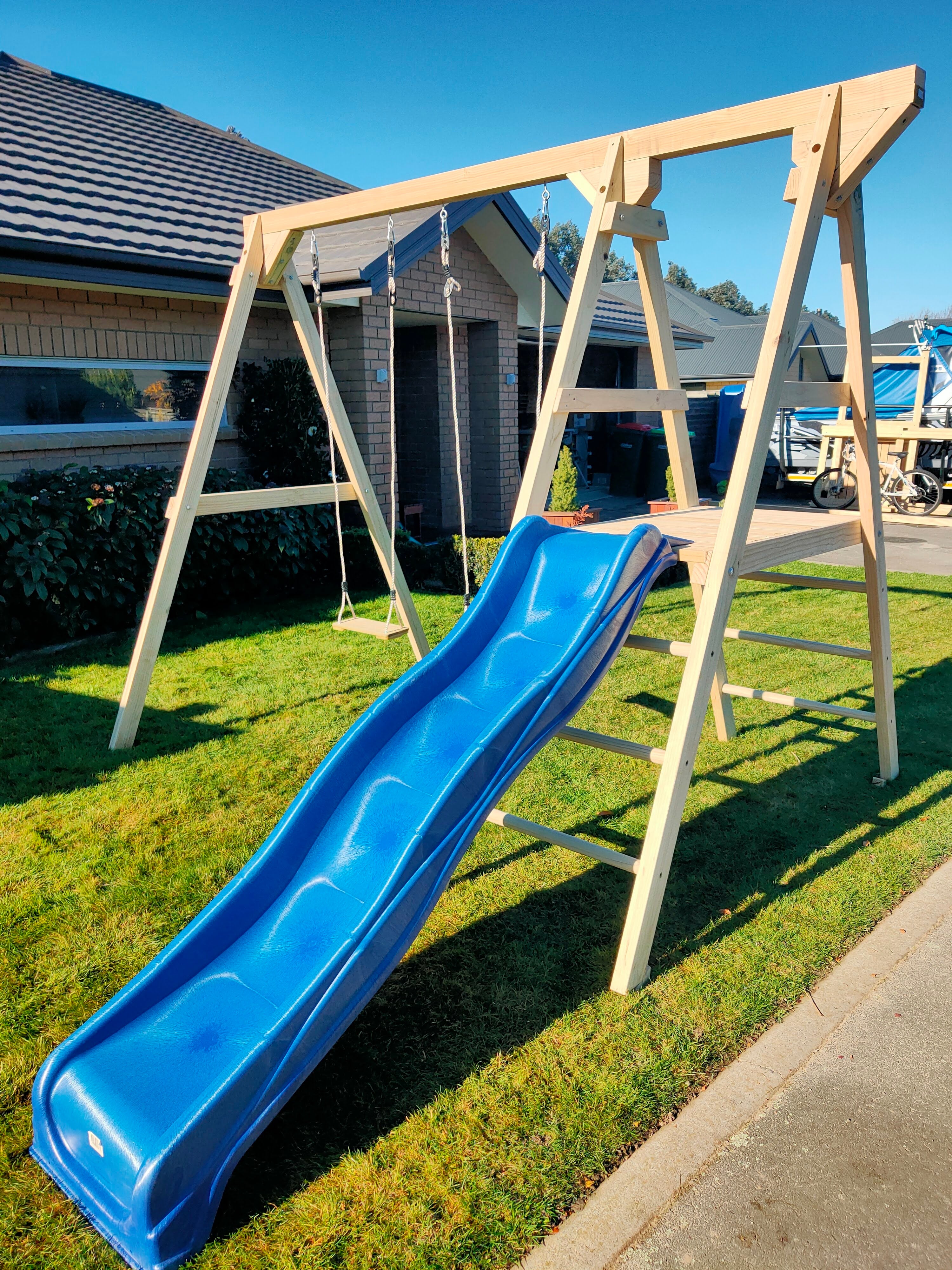 Small Play Frame Set (#2) - Double Swings & Slide