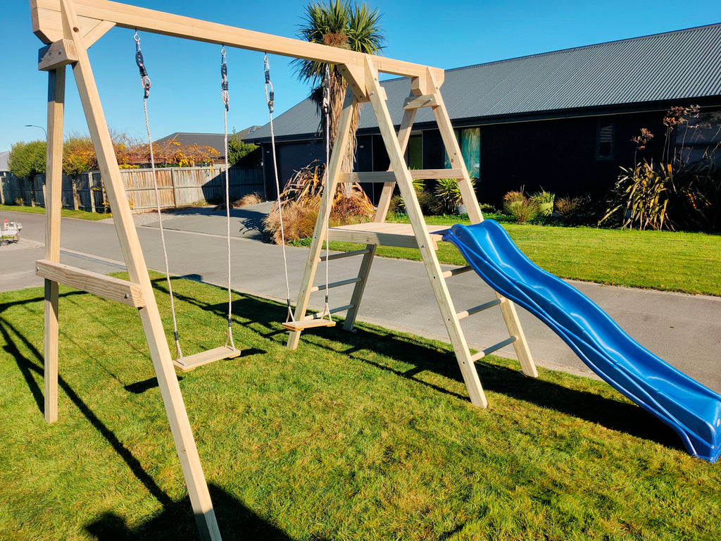 Small Play Frame Set (#2) - Double Swings & Slide