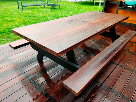 Kwila (Merbau) Picnic Table - 8-10 seater