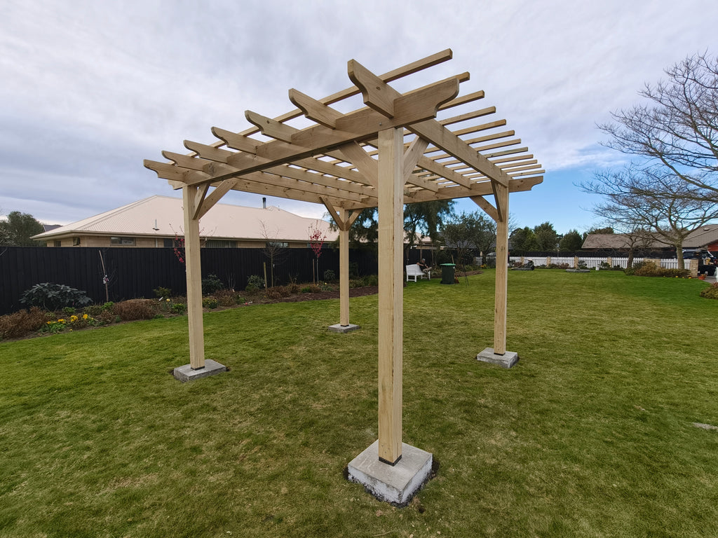 Pergola 4m x 4m | H3.2 SG8 Pine | Freestanding | NZ Made