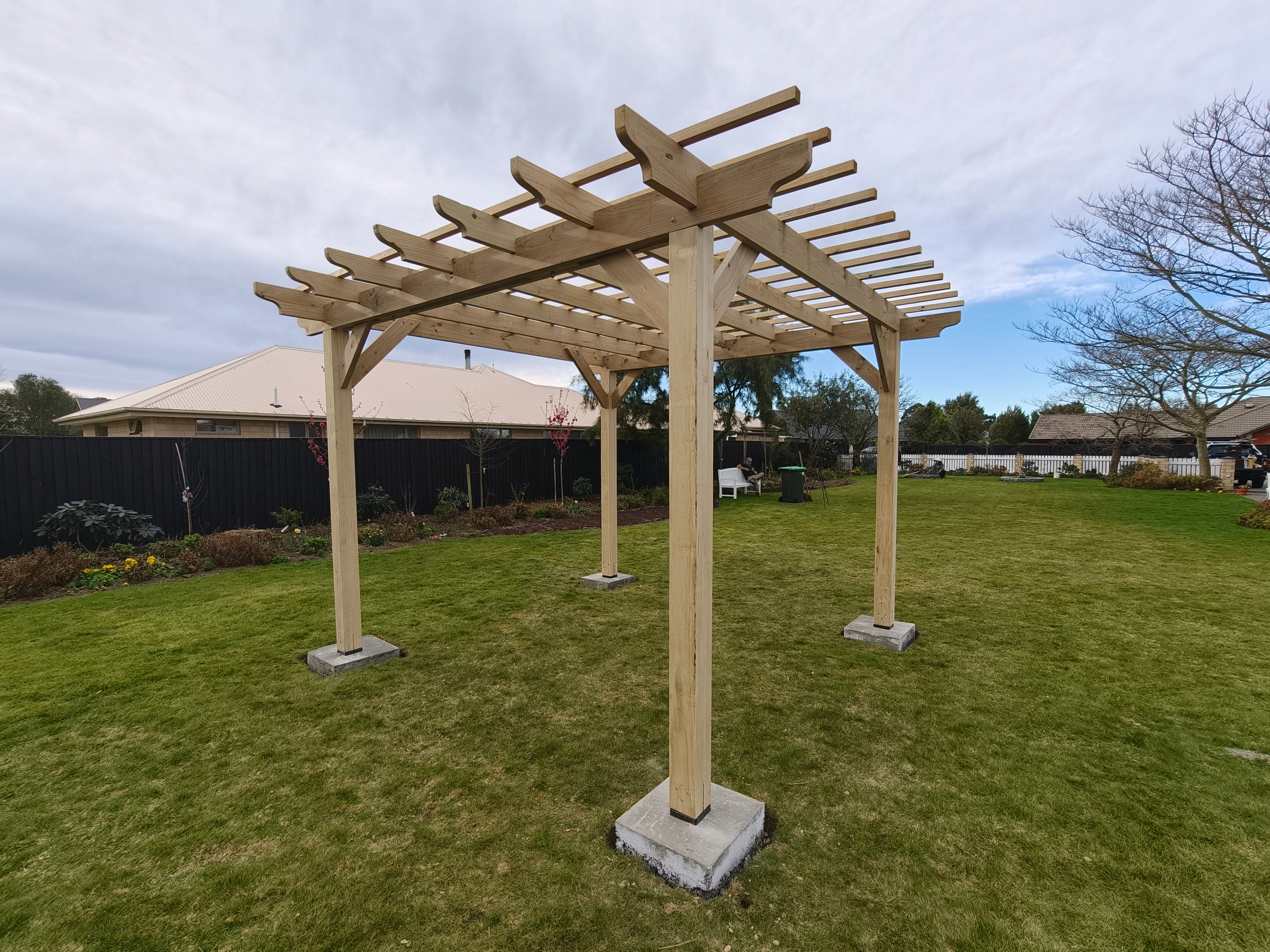 Pergola 4m x 4m | H3.2 SG8 Pine | Freestanding | NZ Made