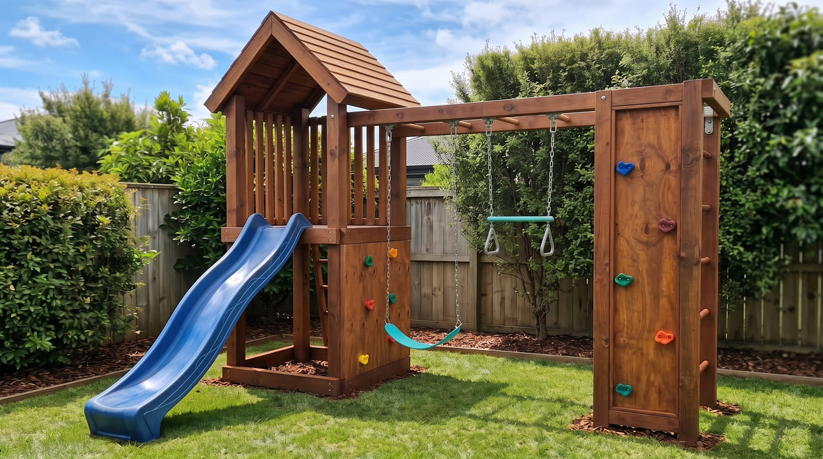 The Mihini Playset (#1) – Monkey Bars, Slide, Swing & Trapeze