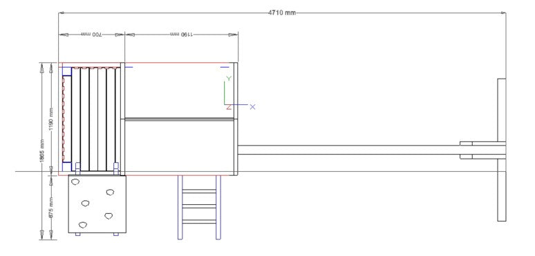 1.2mx1.2m Playground Tower (#8) - balcony version, with slide and swings