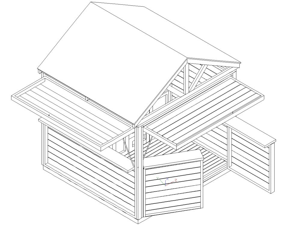 BBQ Bar Complete (#2) - 2.4mx2.4m Station