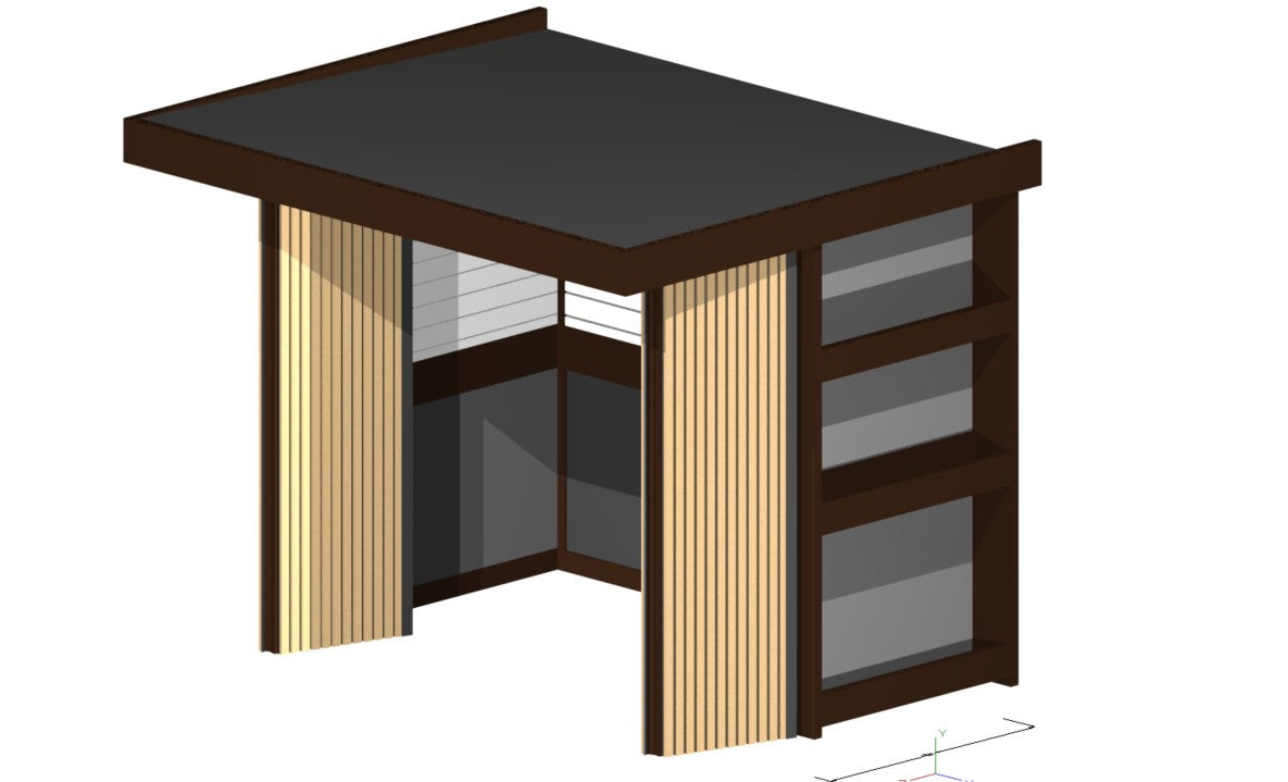 BBQ Enclosure Planter (#3) Bifold Doors, Cantilever Roof & Planter