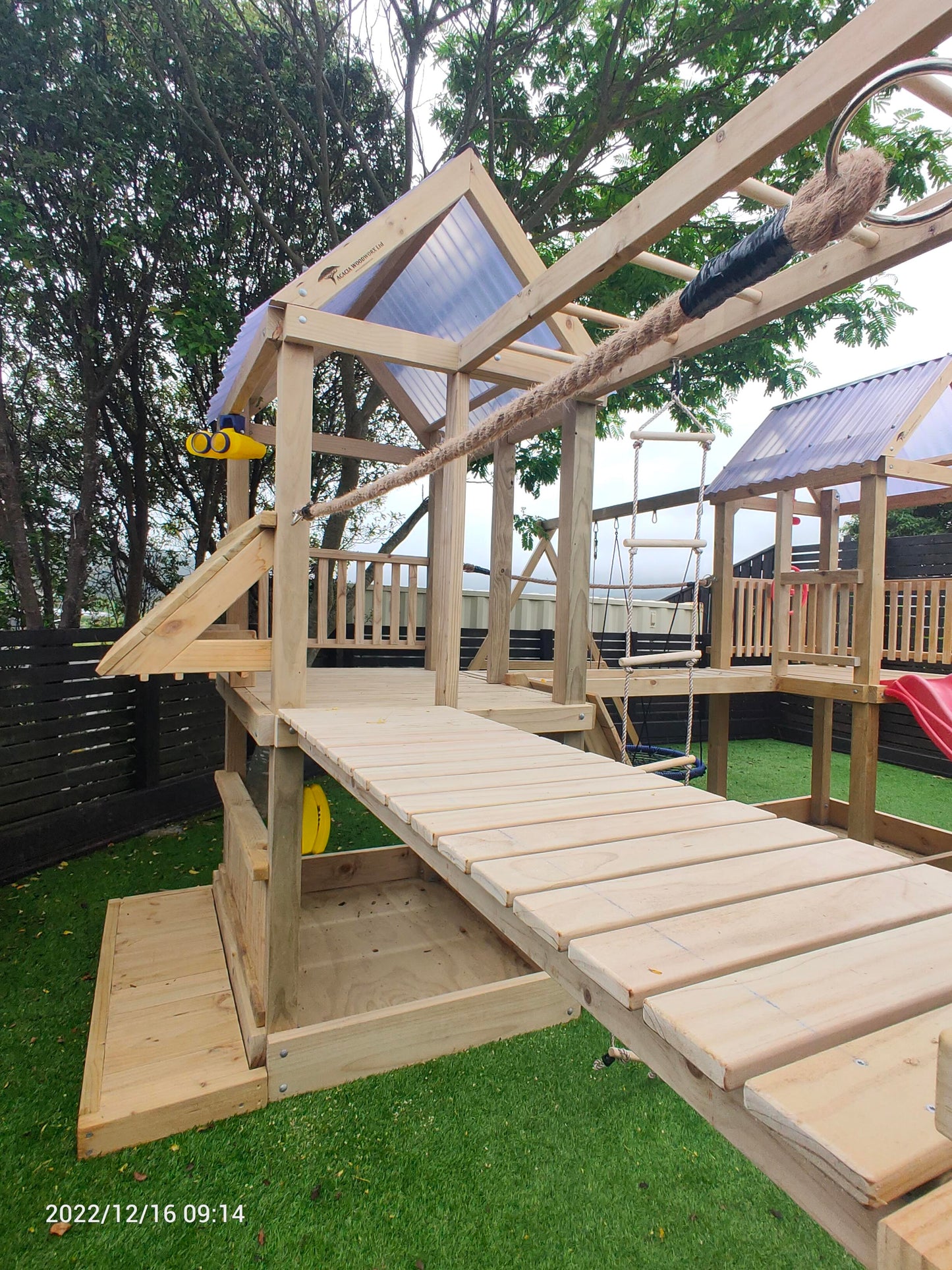 Triple Tower Playground (#11) - 3 x towers, with slides, monkey bars, bridges, swings and more