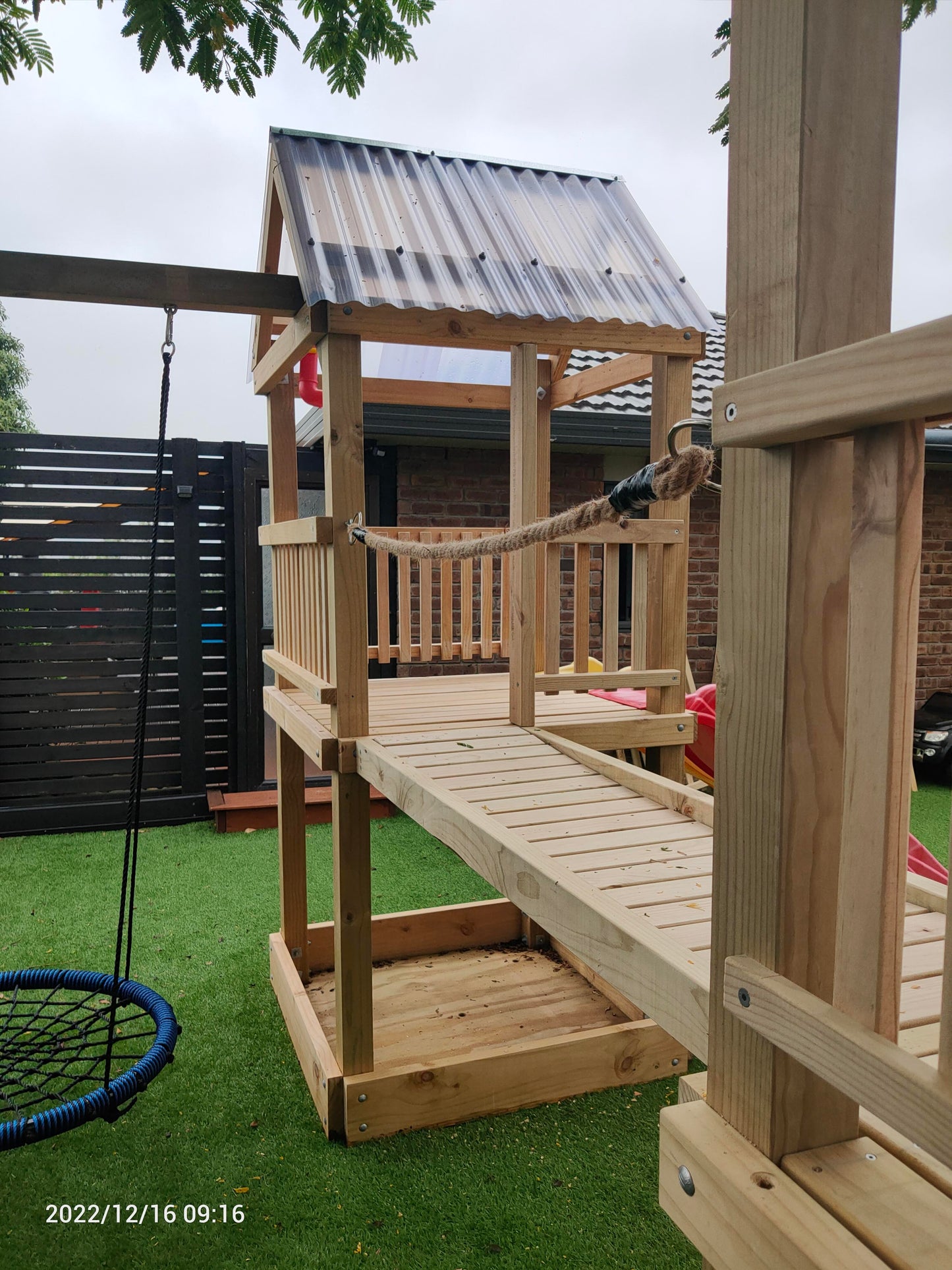 Triple Tower Playground (#11) - 3 x towers, with slides, monkey bars, bridges, swings and more