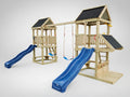 Standard 1.2mx1.2m Twin Tower Play Set (#7) - 2 x towers, with slides and swings