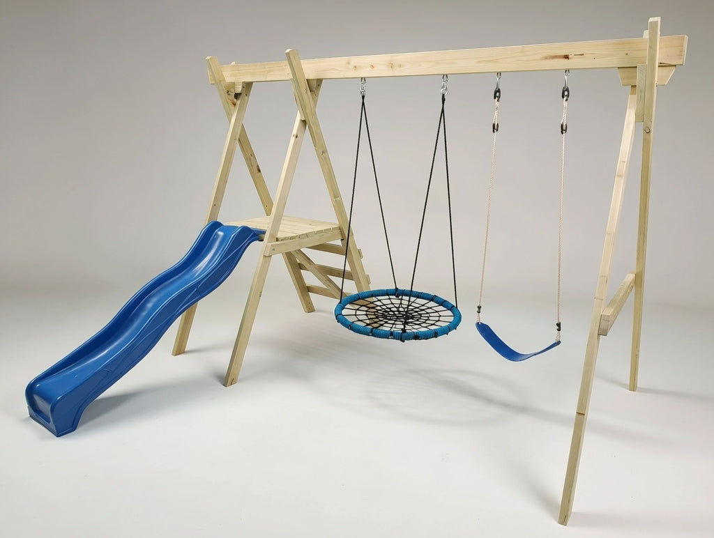 Small Play Frame Set (#7) - with Net Swing and Slide