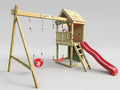 Standard 1.2mx1.2m Play Tower (#4) - with climbing wall, slide and swings