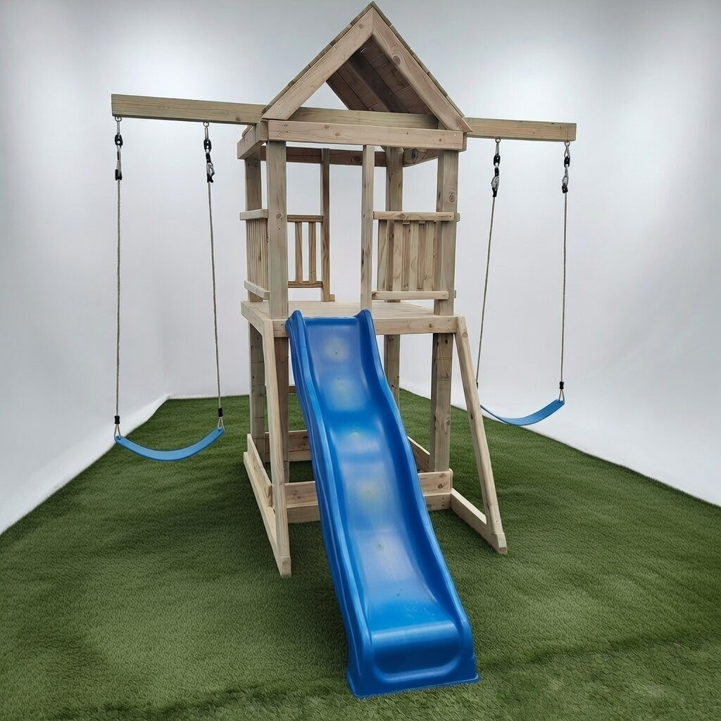 Standard 1.2mx1.2m Play Tower (#3) - with slide and swings