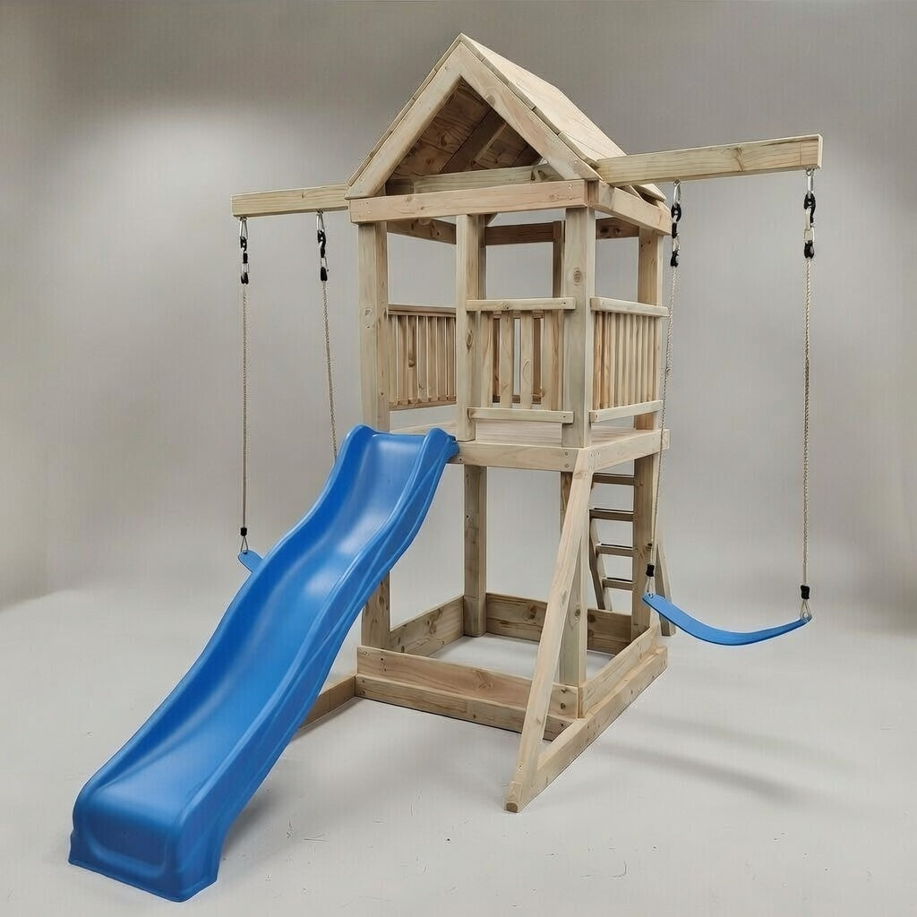 Standard 1.2mx1.2m Play Tower (#3) - with slide and swings