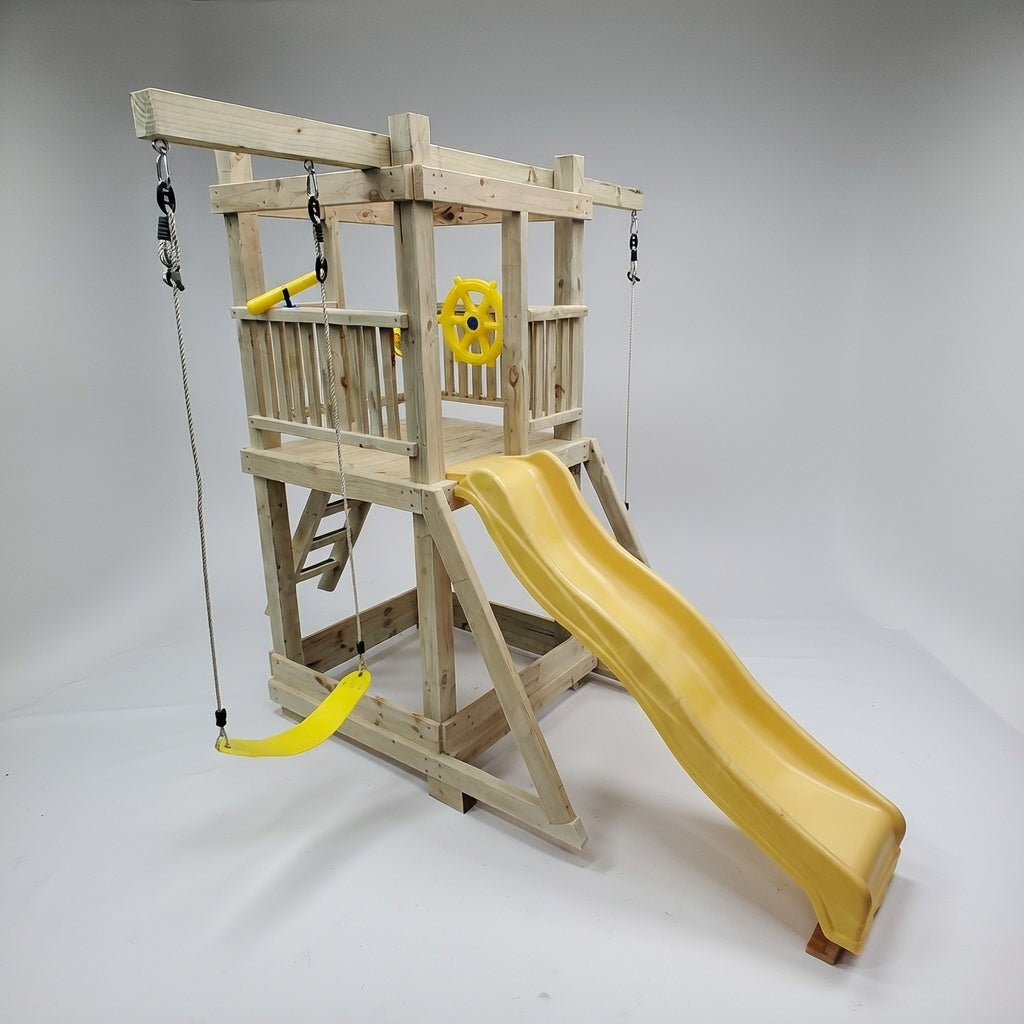 Standard 1.2mx1.2m Play Castle (#4) - with slide and swings