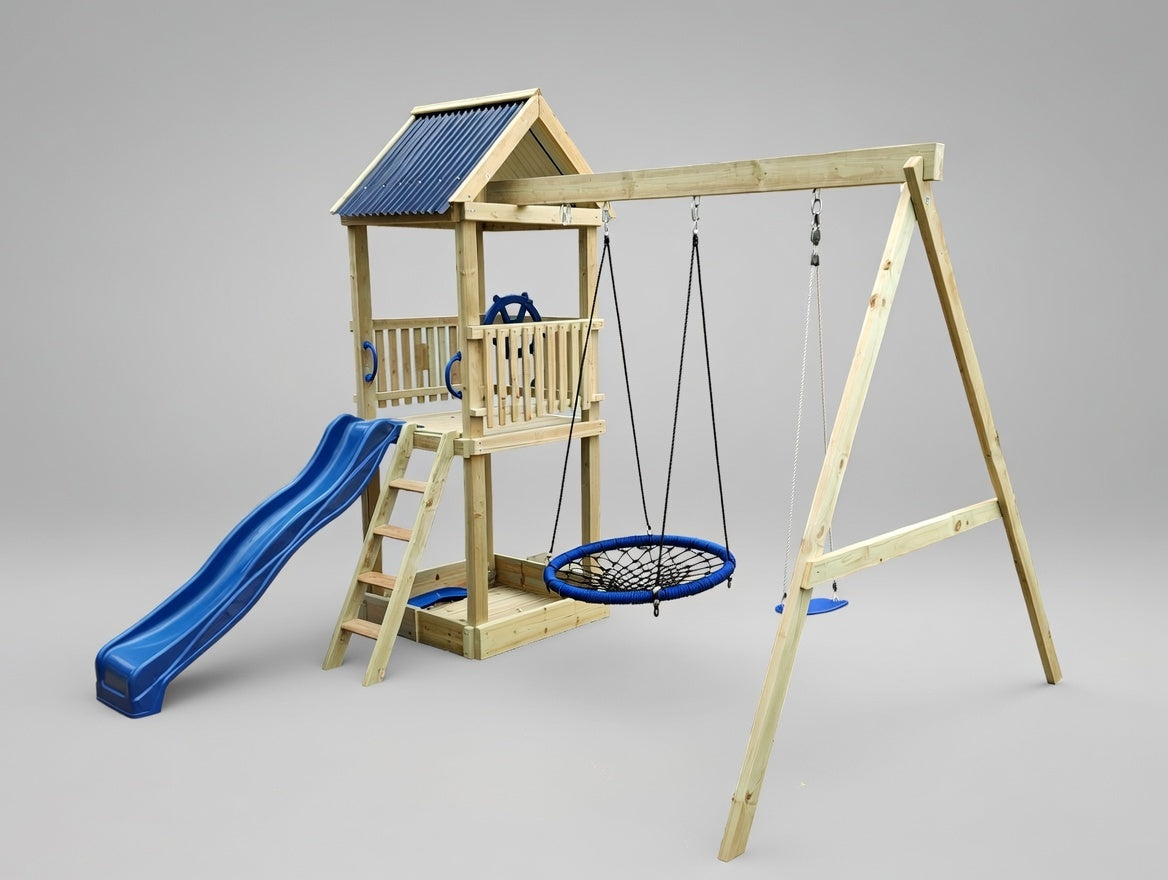 Standard 1.2mx1.2m Play Tower (#5) - with slide and swings