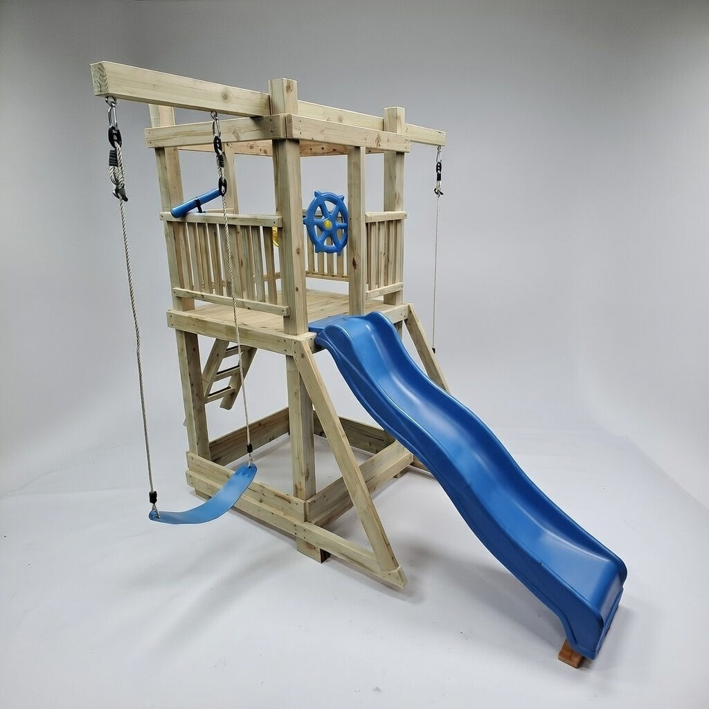 Standard 1.2mx1.2m Play Castle (#4) - with slide and swings