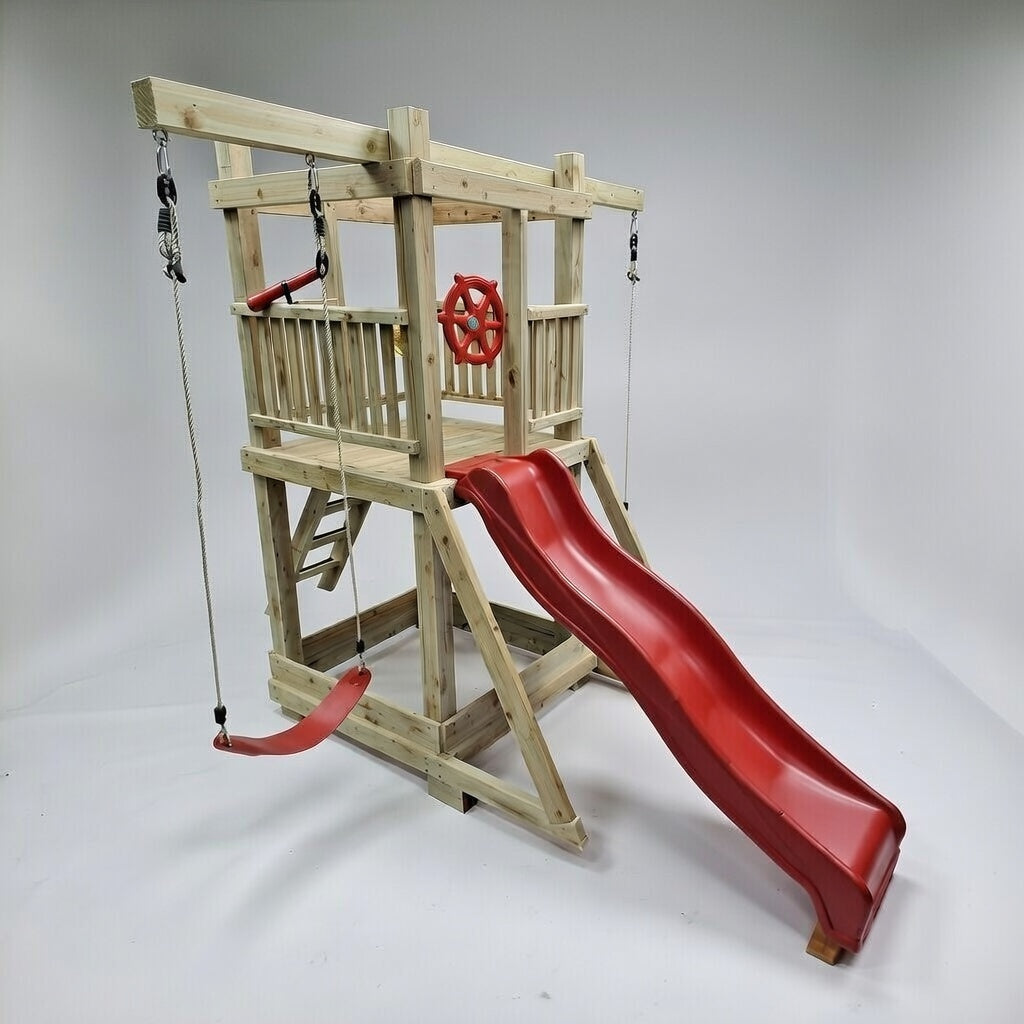 Standard 1.2mx1.2m Play Castle (#4) - with slide and swings