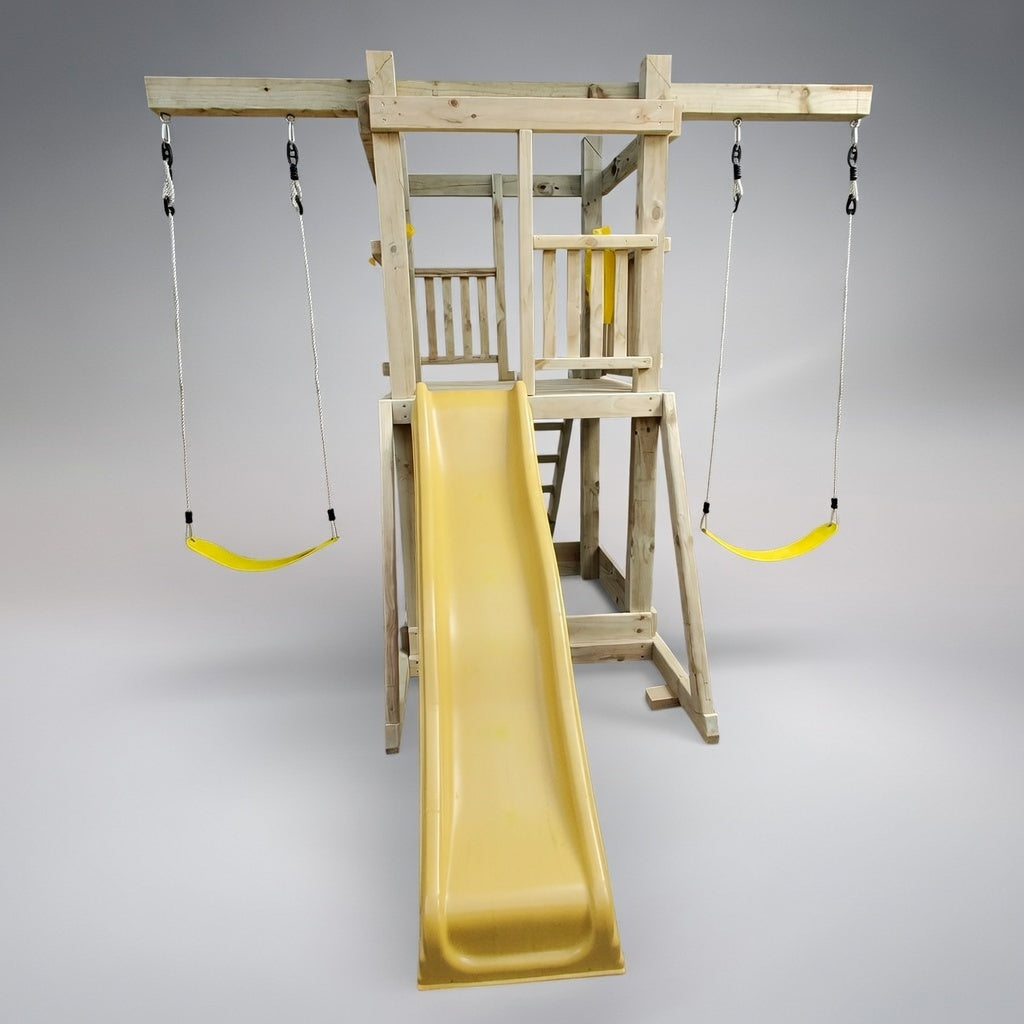Standard 1.2mx1.2m Play Castle (#4) - with slide and swings
