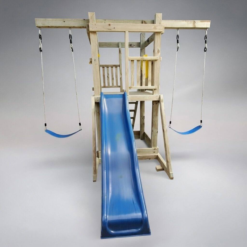Standard 1.2mx1.2m Play Castle (#4) - with slide and swings