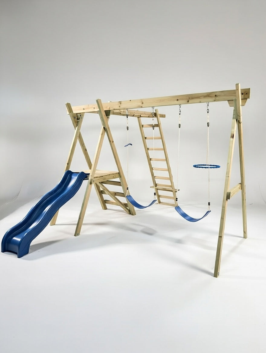 Small Play Frame Set (#3) - with Monkey Bars and Slide